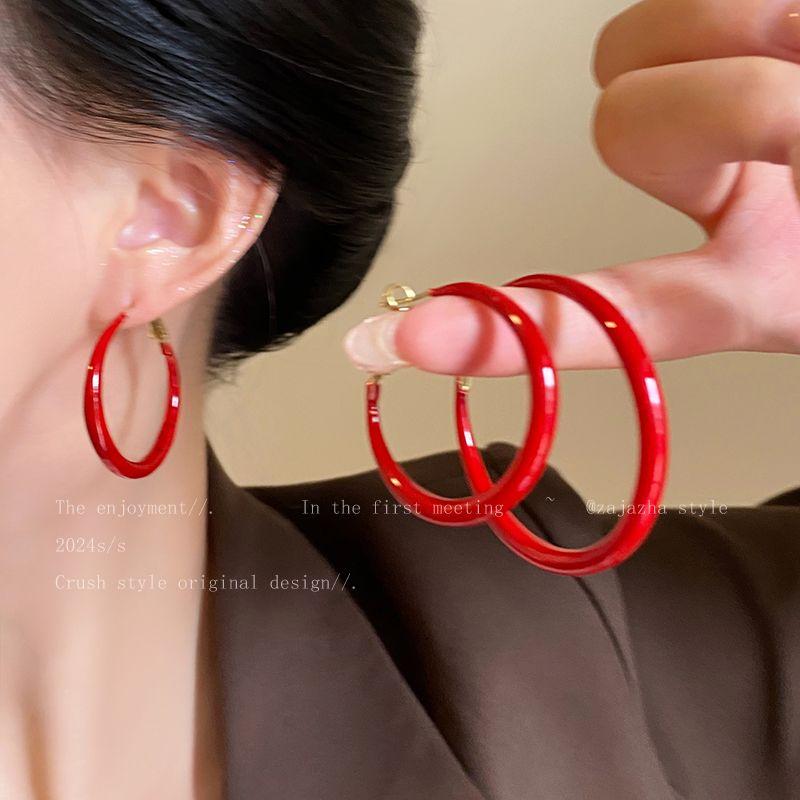 Niche Style Ankela Red Female Retro Hong Kong Style Elegant Simple Bracelet
