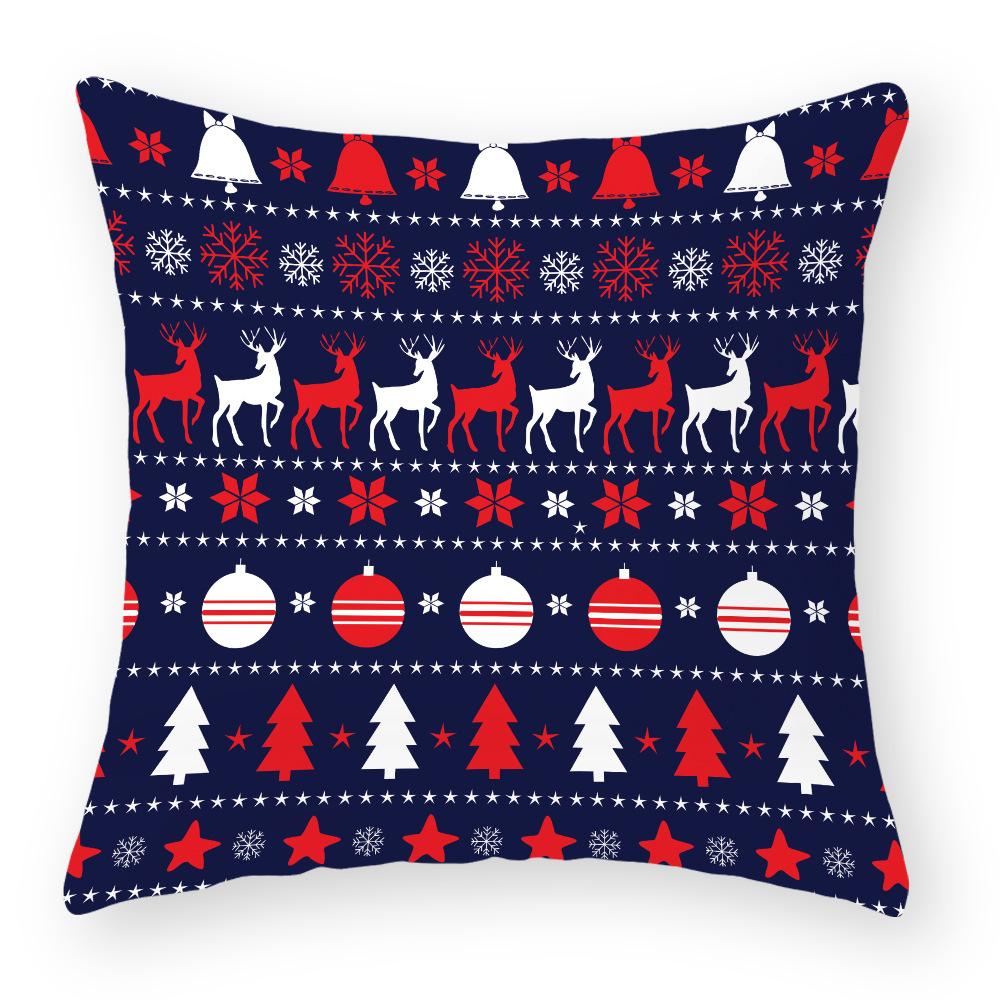 Kissenbezug aus Baumwolle und Leinen Weihnachtskissenbezug Nachttischkissenbezug Feiertagskissenbezug