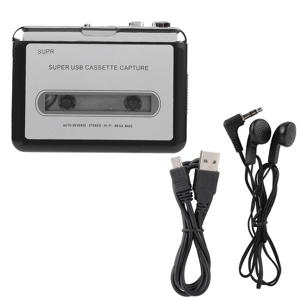 Tape to PC Cassette Recorder MP3 CD Capture Old Tape Digital Audio Music Player Converter,