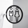 Clear Directional Restroom Sign Easy Install Bathroom Signage Toilet Plaque Washroom Marker Male Female Symbols