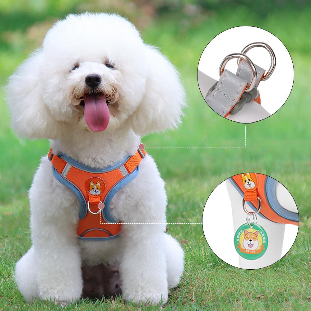 New Pet Chest Strap Vest Dog Strap Small Dog Strap Reflective Dog Traction Rope