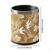 Open Top PU Leather Waste Bin for Kitchen And Living