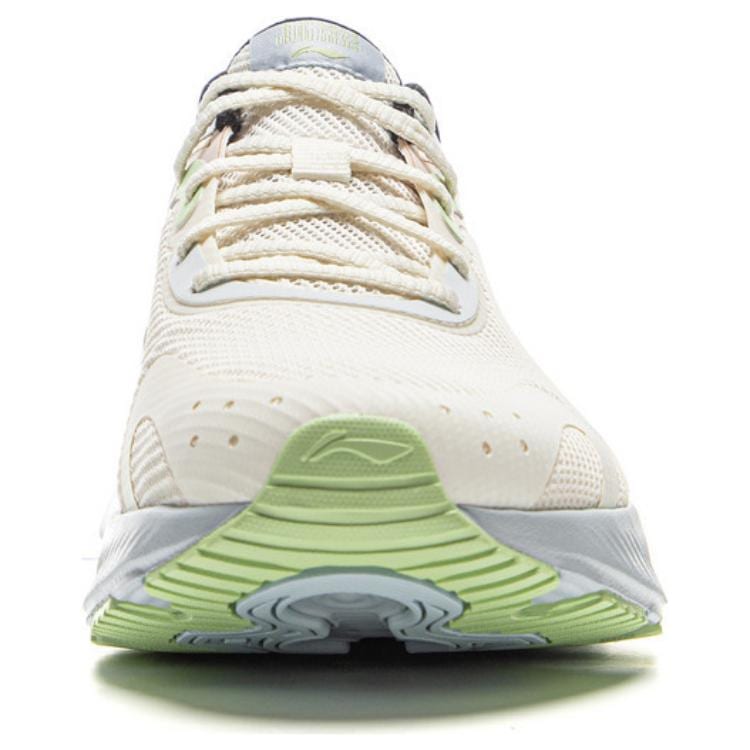 Li Ning Cushioning Slip Resistant Abrasion Resistant Low Top Casual Running Shoes Men's Ivory ARHV021-5