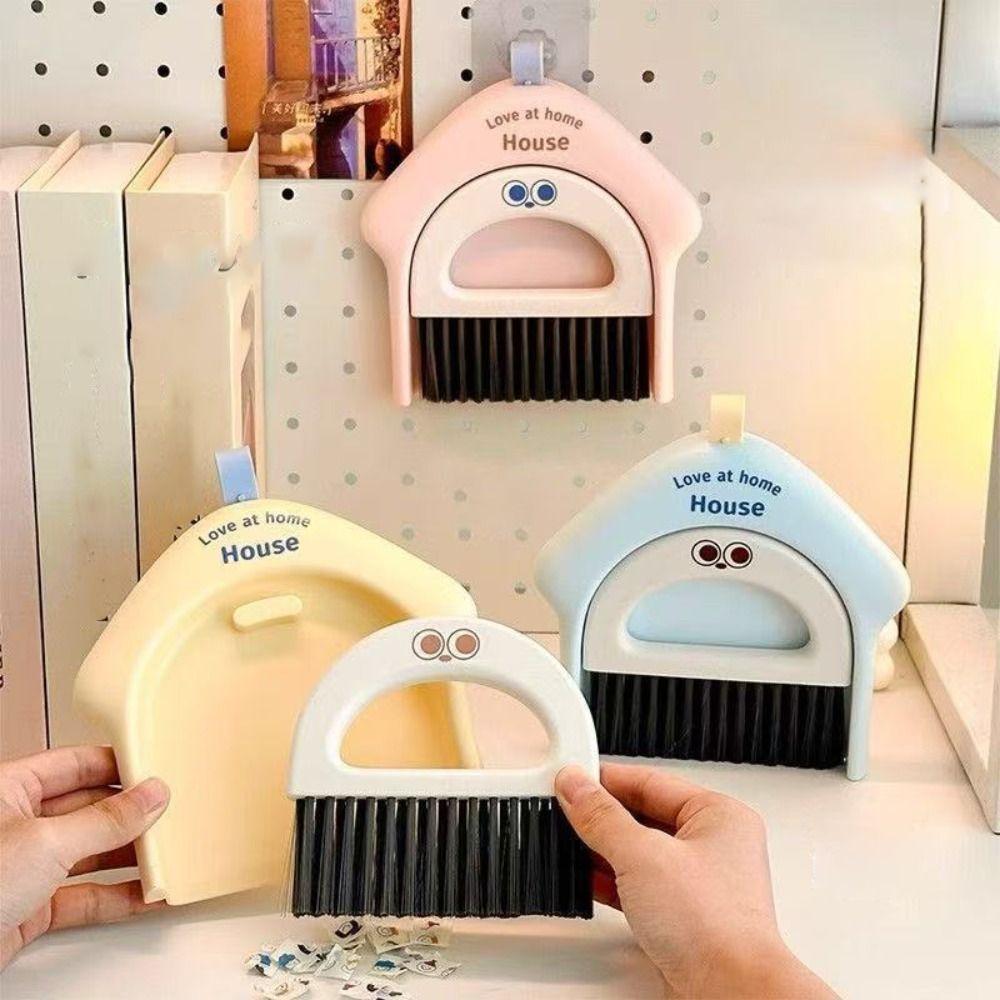 Detachable Mini Broom Dustpan Set Cartoon Keyboard Cleaning Brush Dustpan Shovel Set  Desk