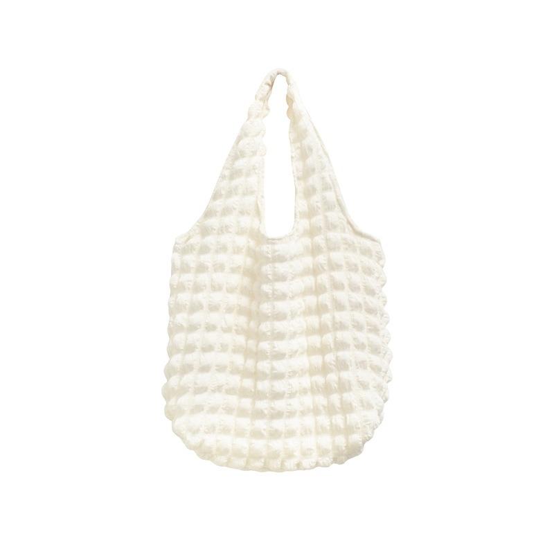 Cloud Bubble Flower Shoulder Bag New Vest Bag Female Student Simple Handbag Canvas Bag Shopping Bag