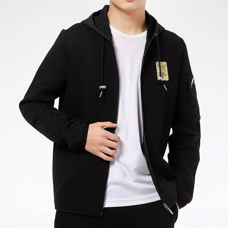 Puma Casual Windbreaker Jacket With Hood Men Jackets Black 531445-01