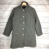 Traditional Weatherwear Quilted Coat Outer S Gray Stand Collar Wool Coat(USED)