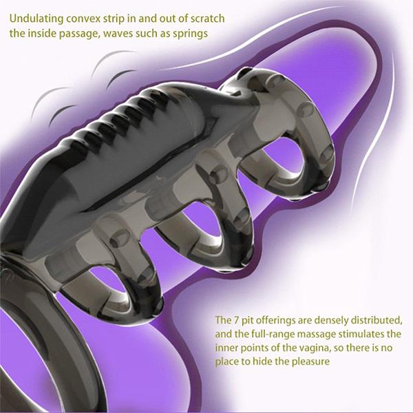 Stimolatore del punto G Anello vibrante del pene Durata Ingrandisci il cazzo Stimola il massaggio Clitoride Anelli di schiavitù anale Giocattoli del sesso
