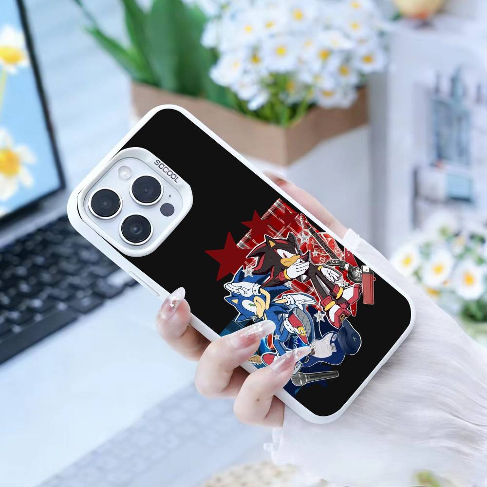 Hedgehog Knuckles Phone Case For IPhone 16 17 15 14 12 13 Pro Max Black Color Shockproof Cover