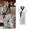 Cloud Cotton Short Sleeve Sleep Dress With Chest Padding For Comfortable Home Wear