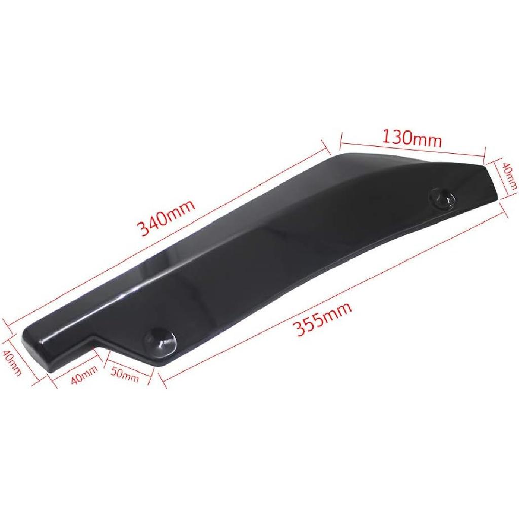 2 Stück Auto Universal Heckstoßstangenlippe Diffusor Splitter Canard Schutz Universal Frontstoßstangenlippe Karosseriekit Frontstoßstangen Seitenschweller Spoiler Splitter