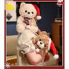 Hat Scarf Wear Teddy Bear Plush Toy Christmas Stuffed Animal Doll Birthday Gift