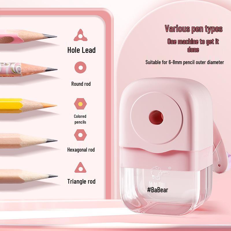 Macaron Hand-Crank & Automatic Pencil Sharpener for Children