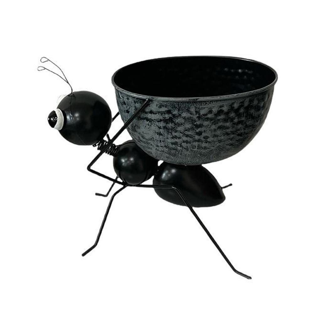 Ant Shaped Metal Flower Pot Wrought Iron Succulent Planter Creative Animal Plant Holder for Indoor O