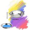 6pcs Multi-Purpose Stainless Steel Color Palette Corrosion-resistant DIY Coloring Tool Oil Paint Mixed Tray Color Mixer