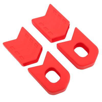 4pcs MTB Road Bike Crank Arm Protector Cover Crankset Cap Protector Silicone Crank BootsRed