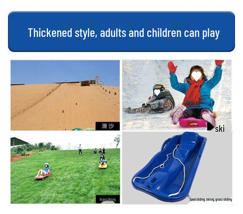 XueHui Ski & Sandboard Sled - Thickened, Cold-Resistant, Single/Double for Children & Adults