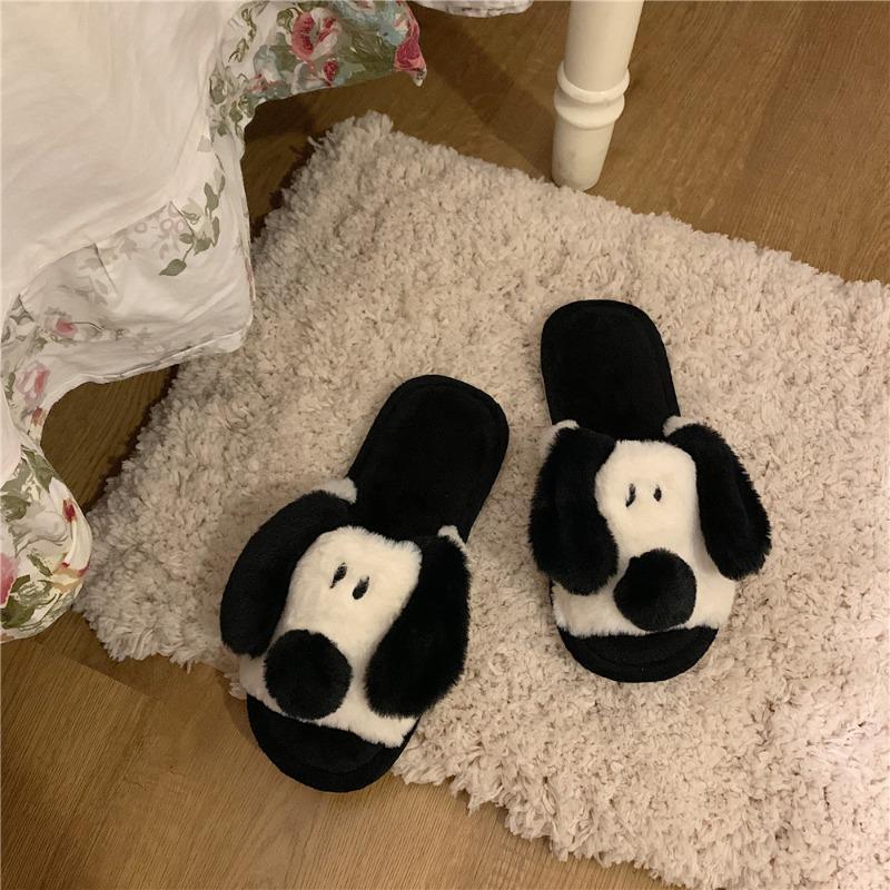 

Cotton slippers women s autumn and winter cute trendy couple indoor home warm plush cotton shoes men D001deg 44-45