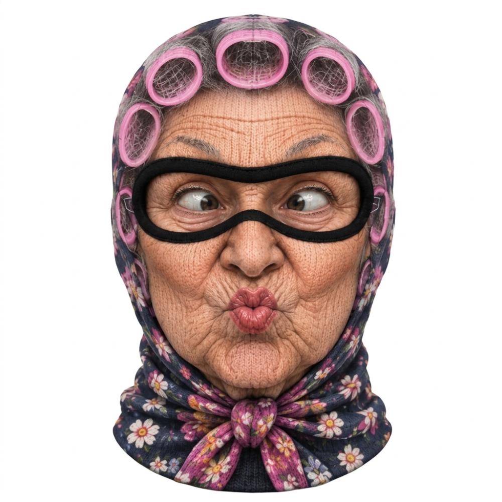 3D Gezichtsprint Oude Man Balaclava Gezichtsmasker Realistisch Ski Masker Capuchon Buiten/Fietsen/Grappen/Feest