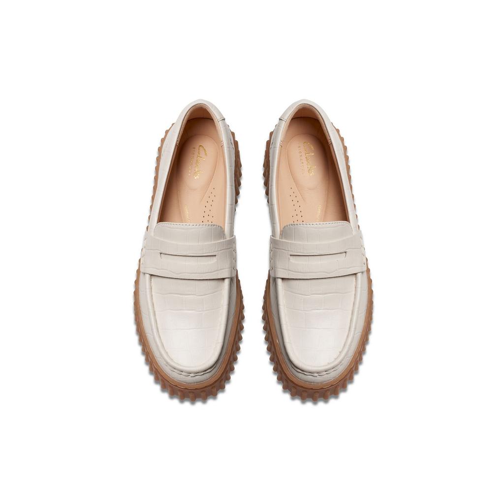 Clarks Leather Fashion Trend Comfortable Slip-On Loafers Women Loafers White 261763574