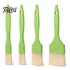 Pastry Brush for Baking 4Pcs Set with Soft Heat Resistant Bristles Cooking Grilling Kitchen Tool And BBQ Sauce Application, Professional Basting