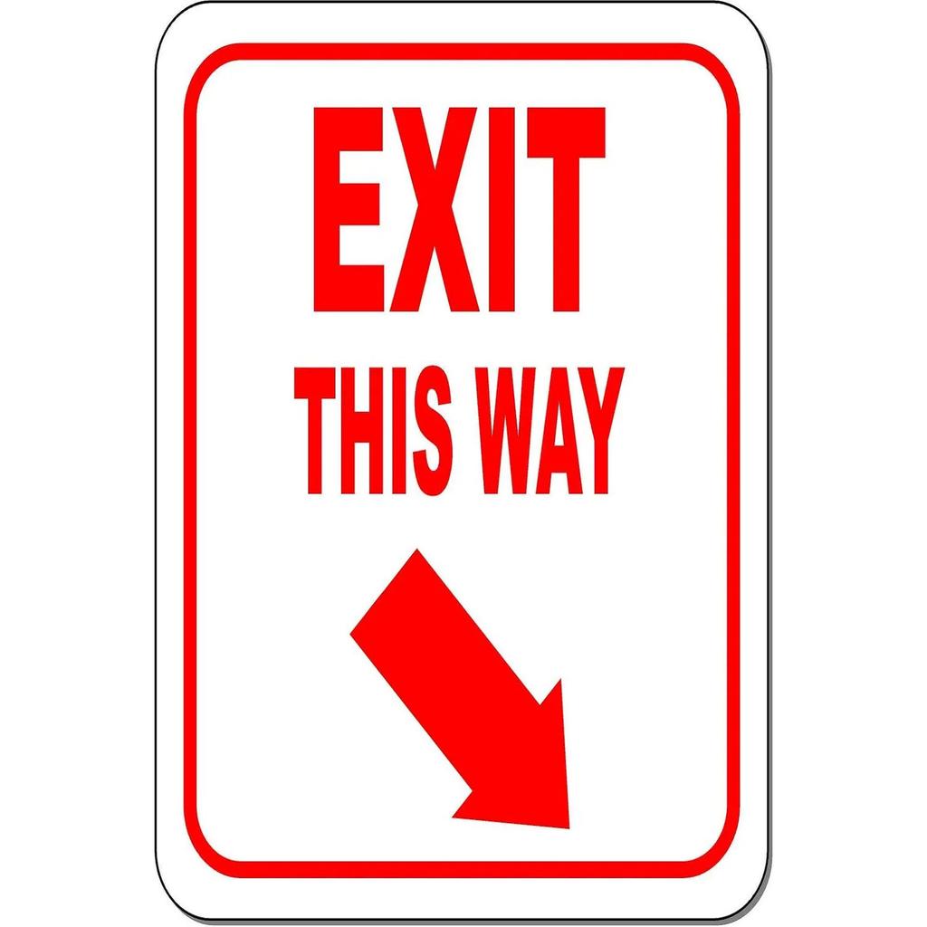 Vintage Exit Entrance Turn Arrow Metal Tin Signs Posters Plate Wall Decor for Bars Garage Cafe Clubs Pubs Retro Poster Plaque