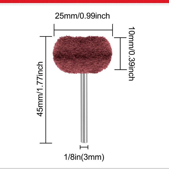 10-50pcs Scouring Pad for Mini Drill Abrasive Brush 2.35mm Shank Buffing Wheel Nylon Fiber Grinding Sanding Head Polishing Tools