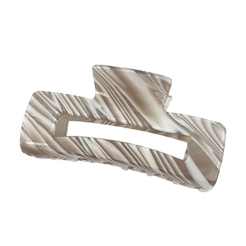 

Stylish Hair Claw Clip With Striped Candy Color Design Oversized Barrettes For Fine Updos Hair Daily Use Strong Grip