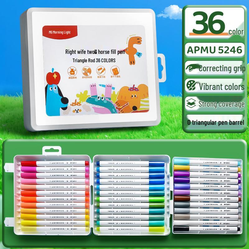 Acrylic Marker Set: Non-Toxic, Layerable, Washable, Non-Bleeding - 24 Colors for Kids