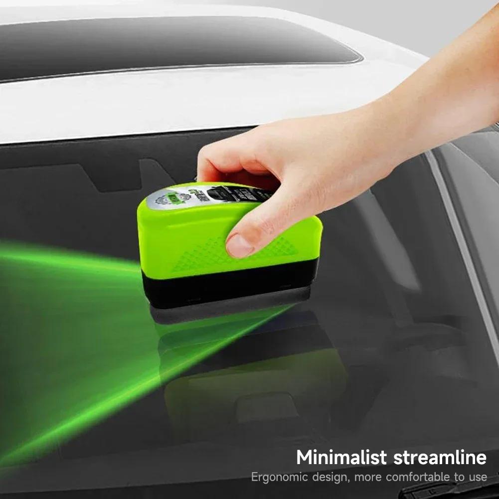 Car Glass Oil Film Remover Powerful Cleaner Car Glass Sponge Cleaning Brush Windshield Clear Window Stain Wiping Auto Detailing