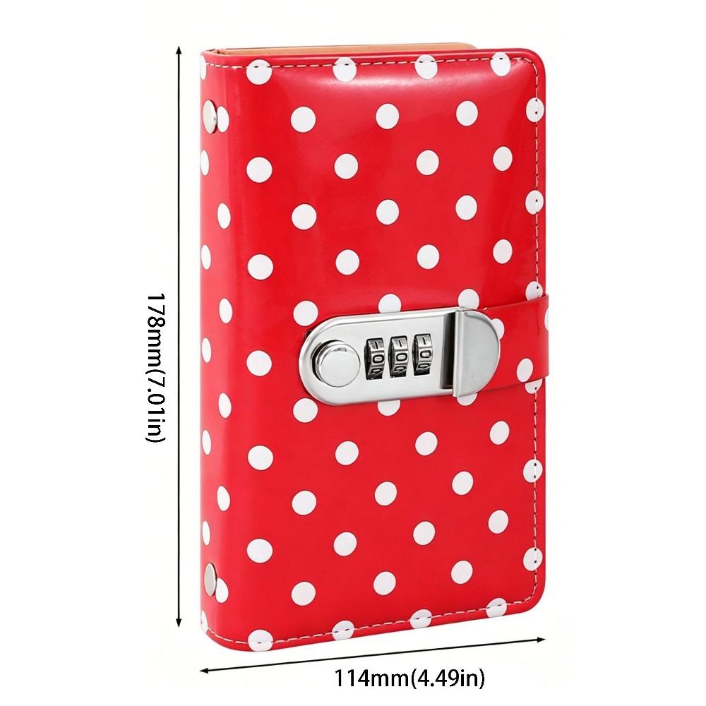 Combination Lock Cash Savings Book PU Leather Cash Envelope Organizer  Household Finance
