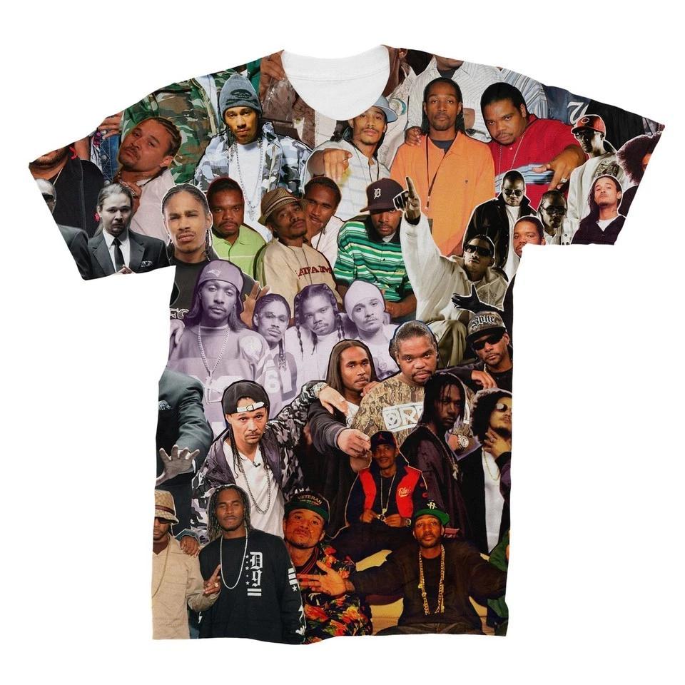 Rare Bone Thugs-N-Harmony Photo Collage S-234XL AOP Gift fans T-Shirt B2515 M