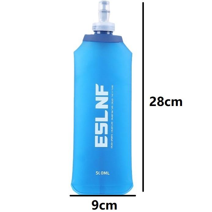 Laufflasche 500ml Weichflasche Silikon-Wasserflasche TPU Faltbare Weichflasche Sport-Wasserflasche Laufen Camping Wandern