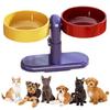 Rotatable Cat Food Water Bowl Suction Cup Type Pet Water Feeder Container  for Kitten/Puppy/Bunny