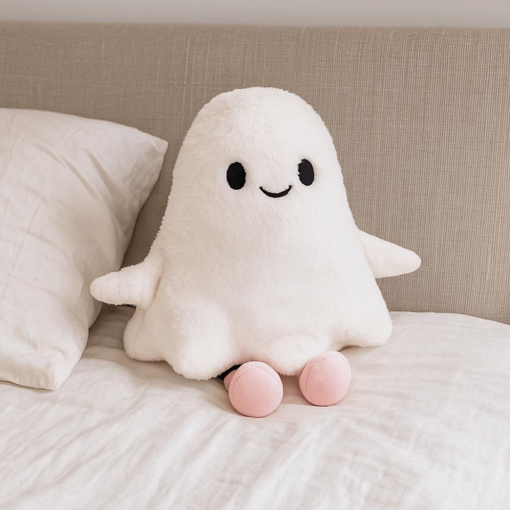 Simulation Cartoon Ghost Doll Toy Fluffy Holloween Ghost Pillow Little Ghost Plush Doll  Kids Gifts