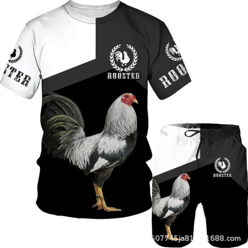 მამაკაცის შორტები მაისური კომპლექტი კოსტიუმები გრაფიკული ოპტიკური ილუზია ტანსაცმელი გარე ყოველდღიური მოკლე სახელოები 2 ცალი დიზაინერი შემთხვევითი