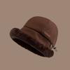 Windproof Fluffy Fur Bucket Hat Soft Warm Cap Cute Winter Fisherman Hat  Outdoor