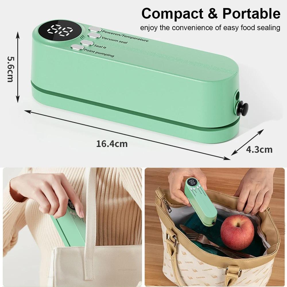 Electric Vacuum Sealer Food Clip Sealer Portable Sealing Machine For Bag Desktop Vacuum Packaging Machine Kitchen Food Storage