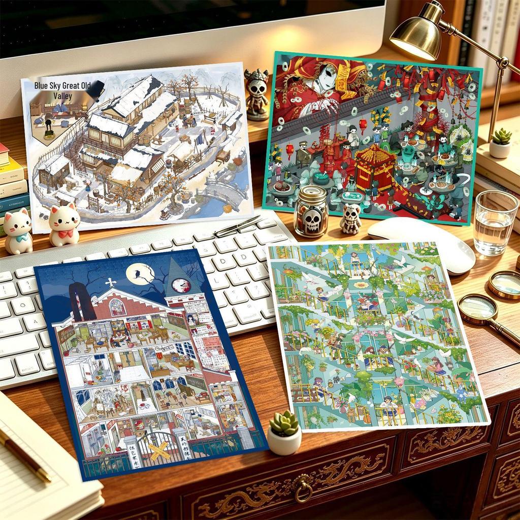 3D Large-Scale Scenery Sticker: DIY Visual Stacking Miniature Scene, No Cutting Needed
