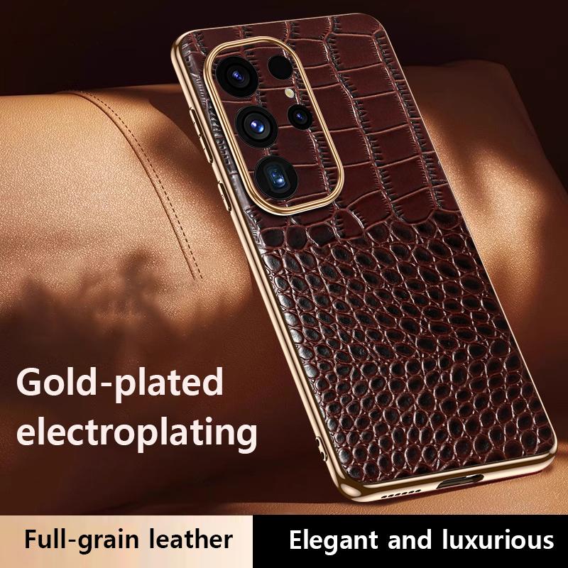 Originální pouzdro na telefon z hovězí kůže pro Samsung Galaxy S 24 S24 Ultra Luxury Back Cover