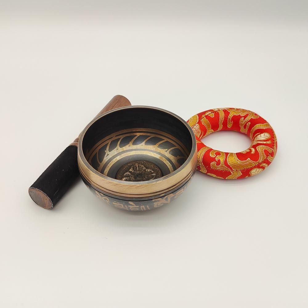 Nepal Tibetan Singing Bowl,Sound Buddhism Nepalese Buddhist Tibet Copper Bowls for Yoga Meditation, Sound Bowl Music Therapy