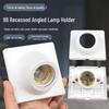 Ceiling-Mount E27 Ceramic Flat Lamp Holder with Screw Base