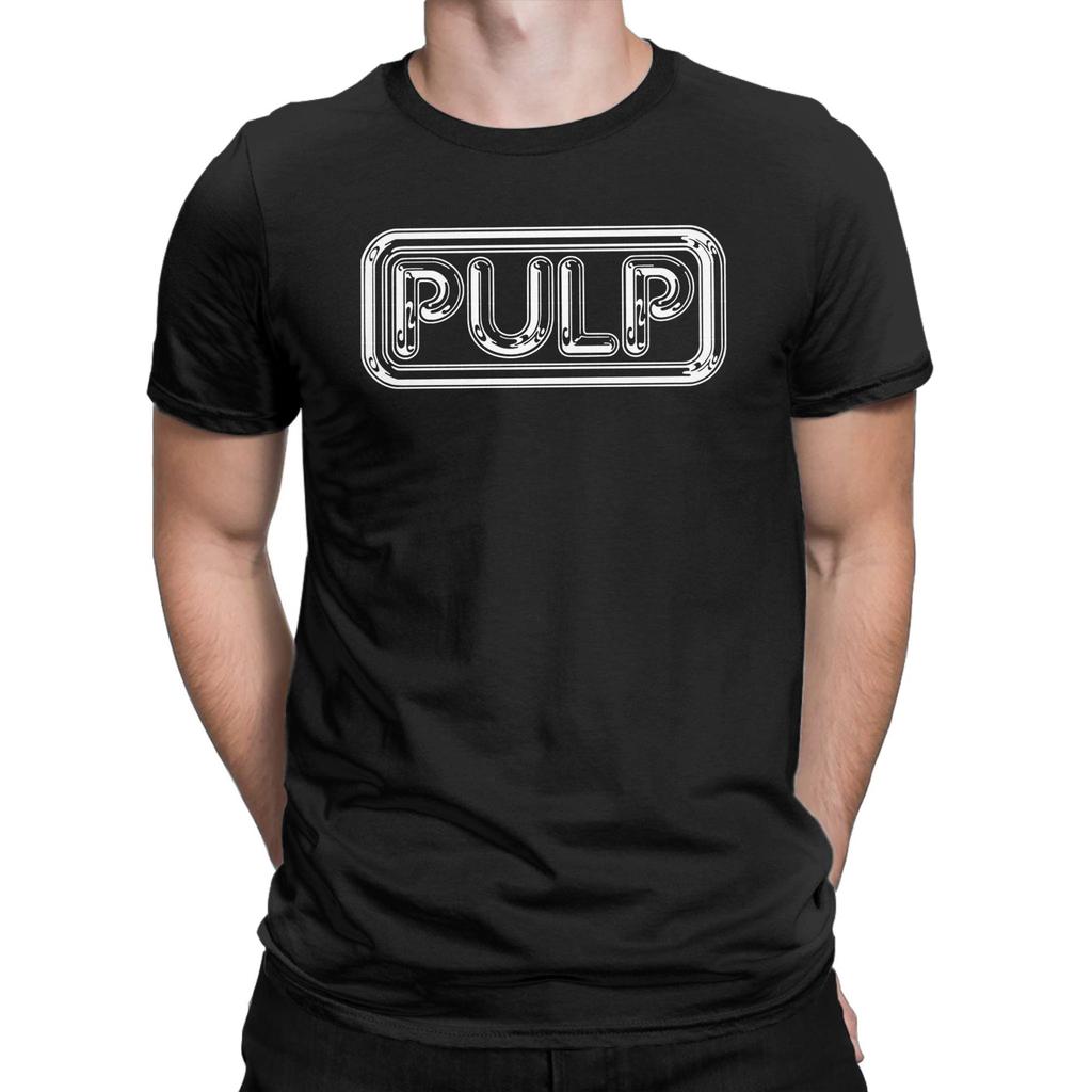 Pulp Rock Band logo T-Shirt for Men Casual 100% Cotton Tee Shirt Crewneck Short Sleeve T Shirts Birthday Gift Tops