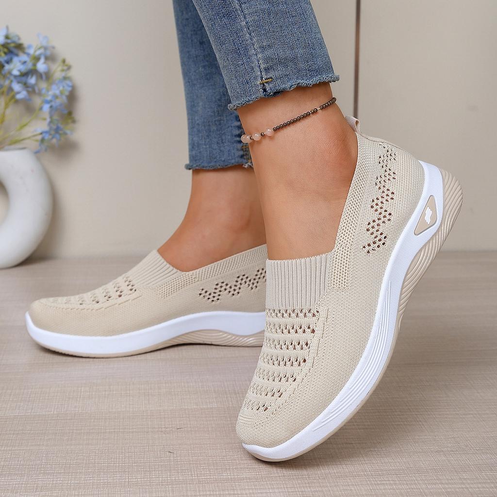 Women'S Shoes Fly Weave Women'S Soft-Soled Comfortable Work Shoes Casual Sneaker With Breathable Mesh Openings