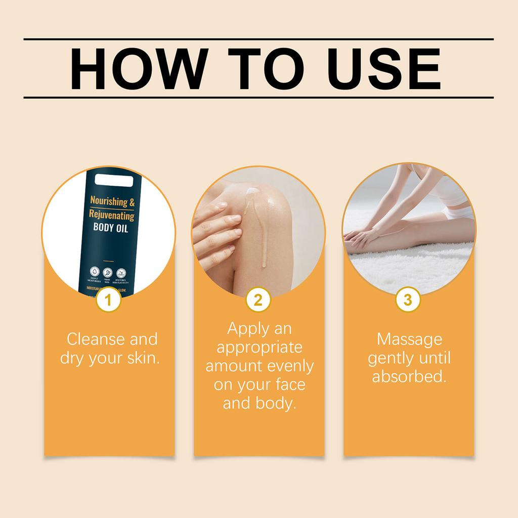 Body Massage Oil Promotes Blood Circulation, Moisturizing Massage Oil Improves Dry Body Care Oil,100ml