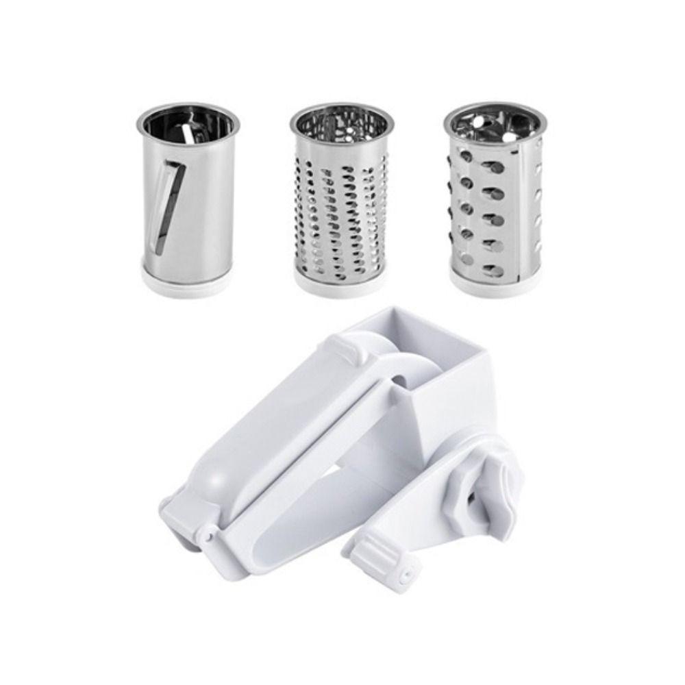 4pcs Wear Resistant Rotary Cheese Grater PP Food Shredder Rotary Hand Crank Grater  Fruit Shredding белый