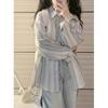 2023 Women's French-Style Striped Shirt Jacket: Long-Sleeved, Lightweight, Early Autumn/Summer Top