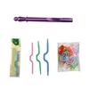 Ergonomic Crochet Hook with 8 Interchangeable Tip Aluminum Crochet Hook 3.0mm-7.0mm for Knitting Crochet Craft