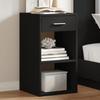 VidaXL Bedside Tables 2 Pcs Black 35x34x65 Cm Engineered Wood, Bedside Table, Bedroom Furniture, Nightstand, 840579