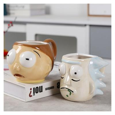 Cute Ceramic Mugs Creative Elderly Children Character Coffee Cups Office Afternoon Tea Mug Kitchen Drinkware Home Accessories
